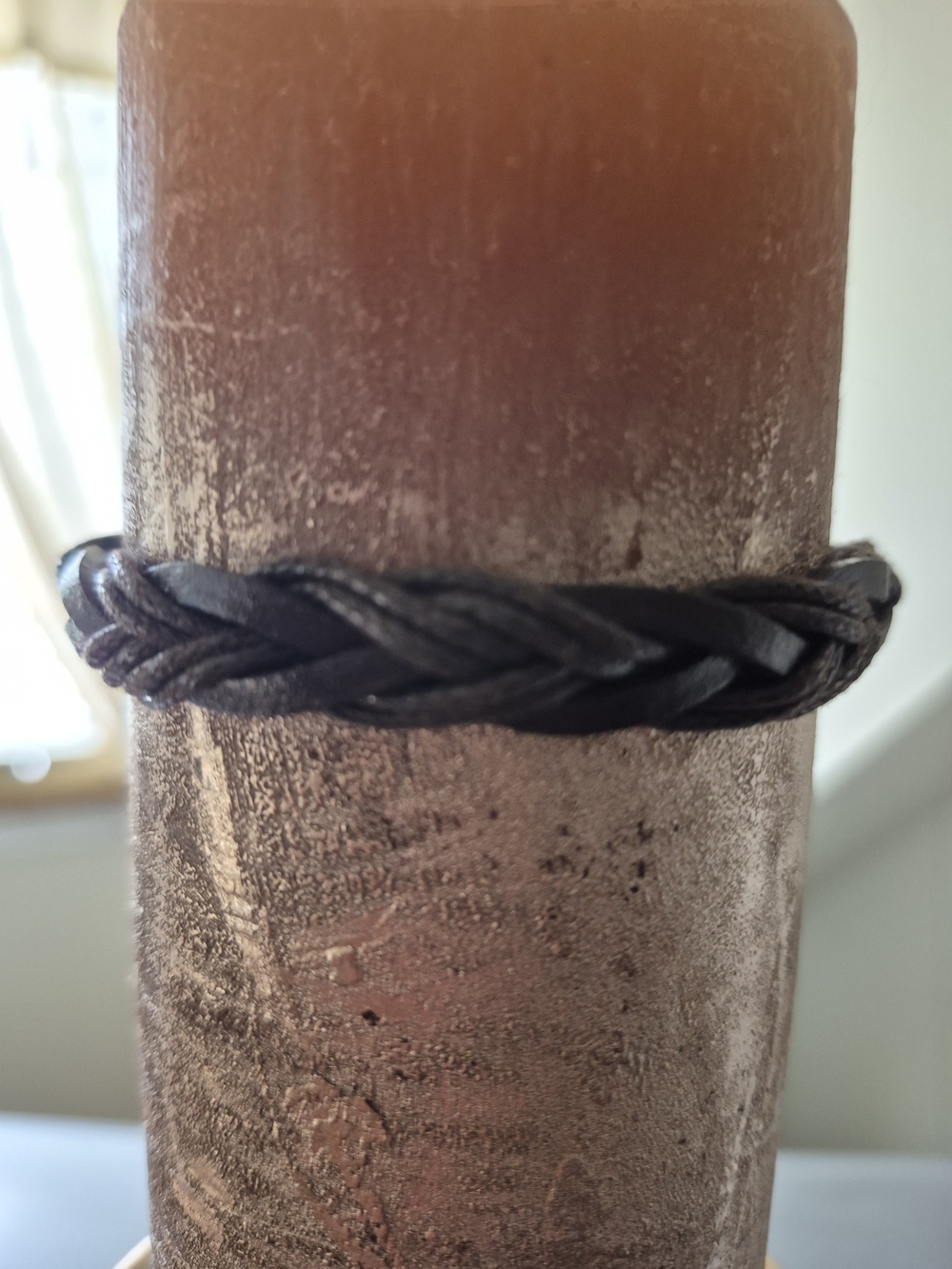 Braided Brown Leather Bracelet - Men Accessories